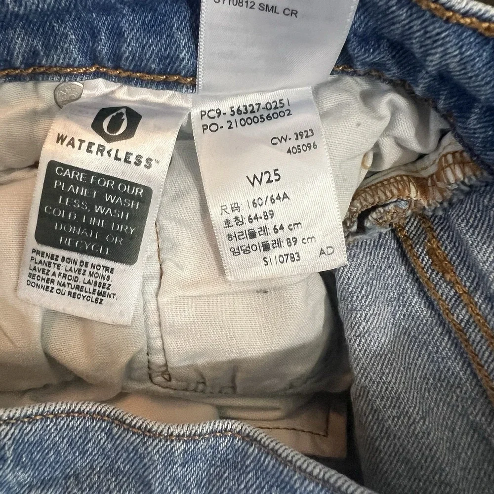 Levi's 501 High Rise Button‎ Fly Denim Mini Cut Off Shorts Womens 25 Medium Wash